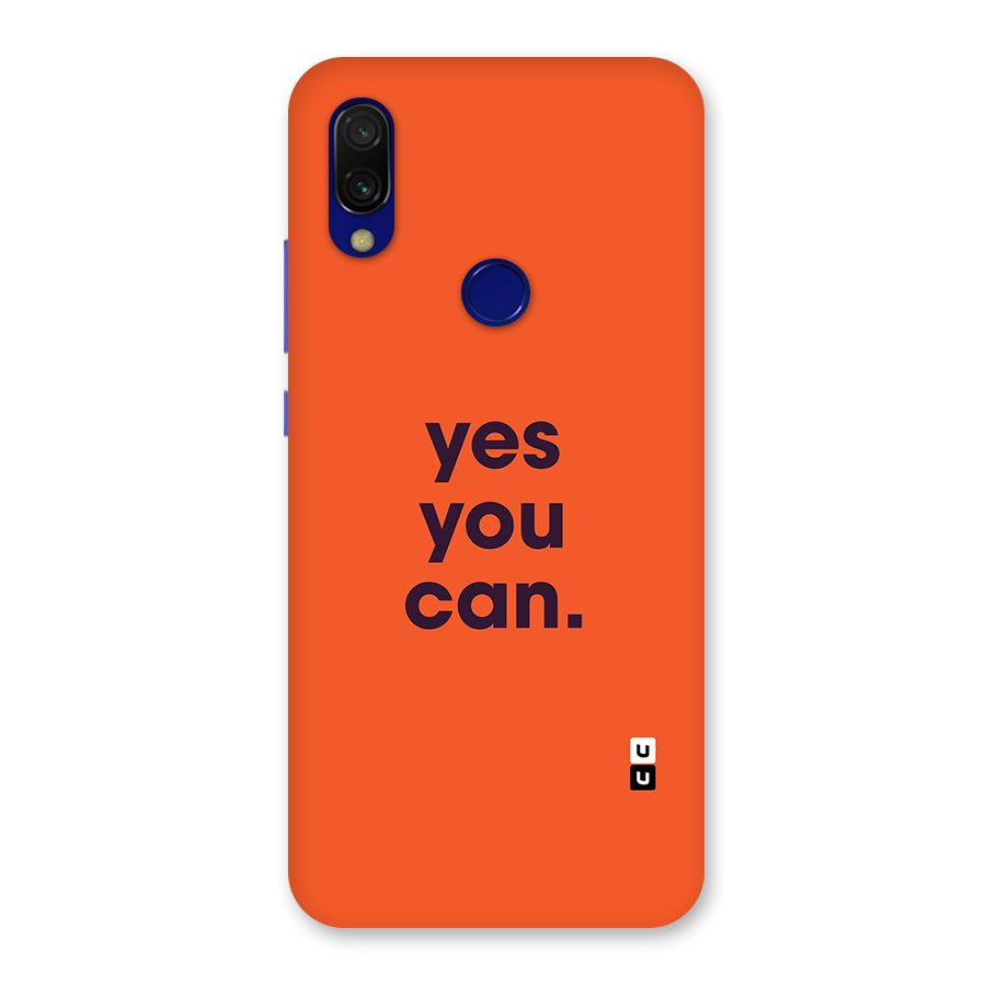 Yes You Can Minimal Typography Back Case for Redmi 7