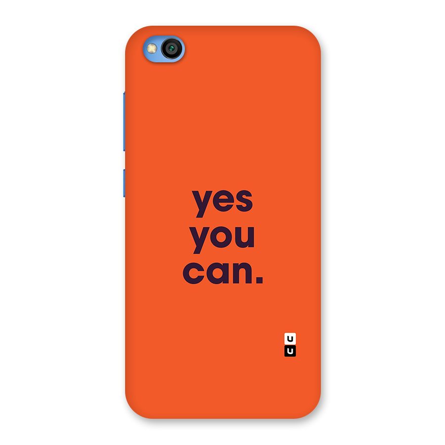 Yes You Can Minimal Typography Back Case for Redmi Go