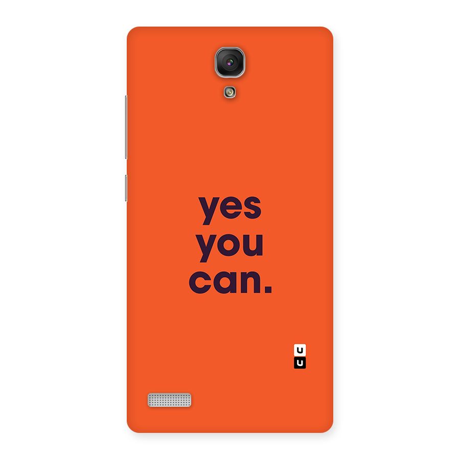 Yes You Can Minimal Typography Back Case for Redmi Note 4