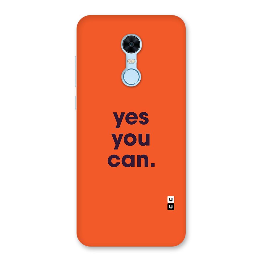 Yes You Can Minimal Typography Back Case for Redmi Note 5