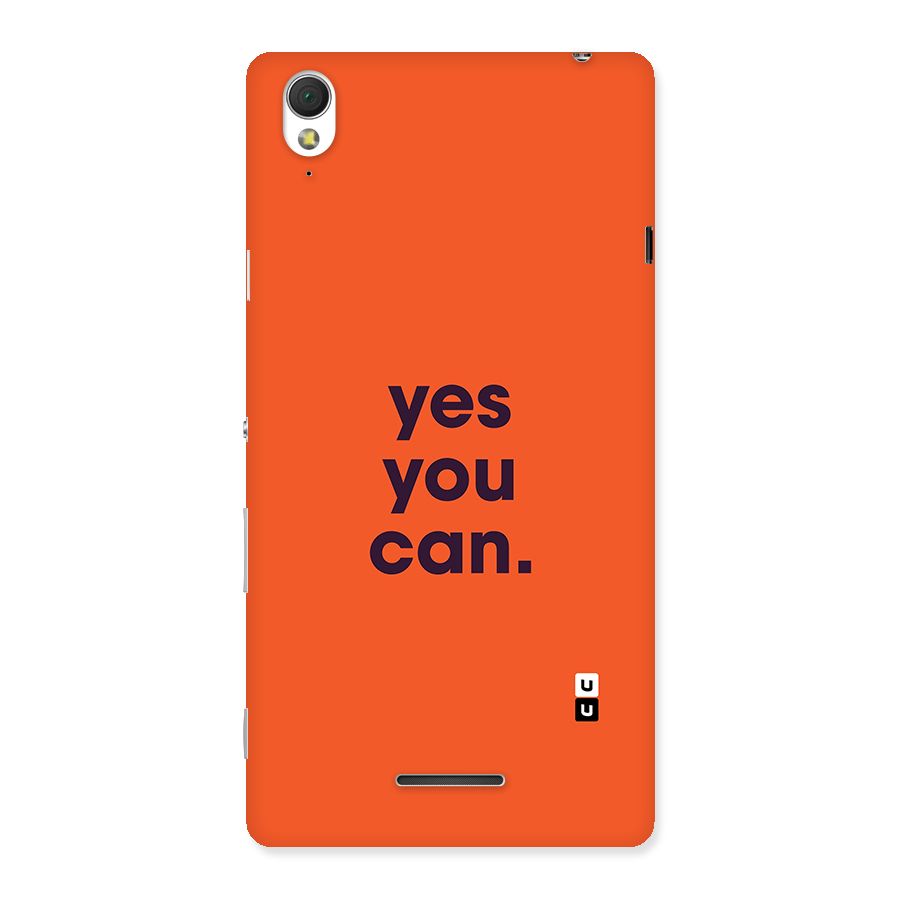 Yes You Can Minimal Typography Back Case for Xperia T3
