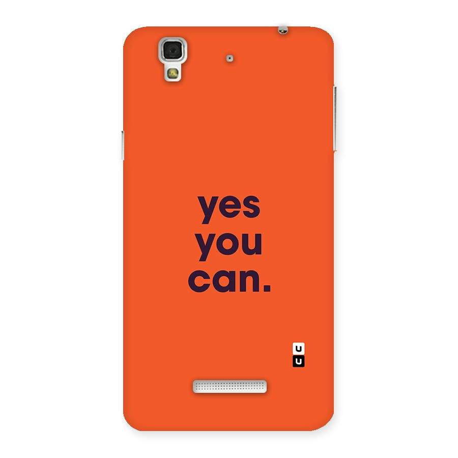 Yes You Can Minimal Typography Back Case for YU Yureka Plus