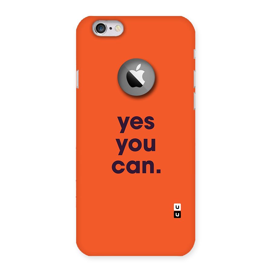 Yes You Can Minimal Typography Back Case for iPhone 6 Logo Cut