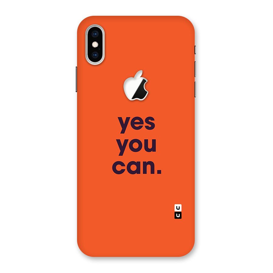 Yes You Can Minimal Typography Back Case for iPhone XS Max Apple Cut