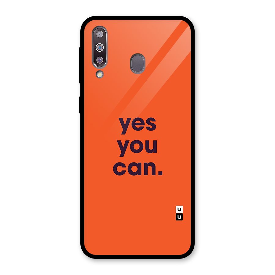Yes You Can Minimal Typography Glass Back Case for Galaxy M30