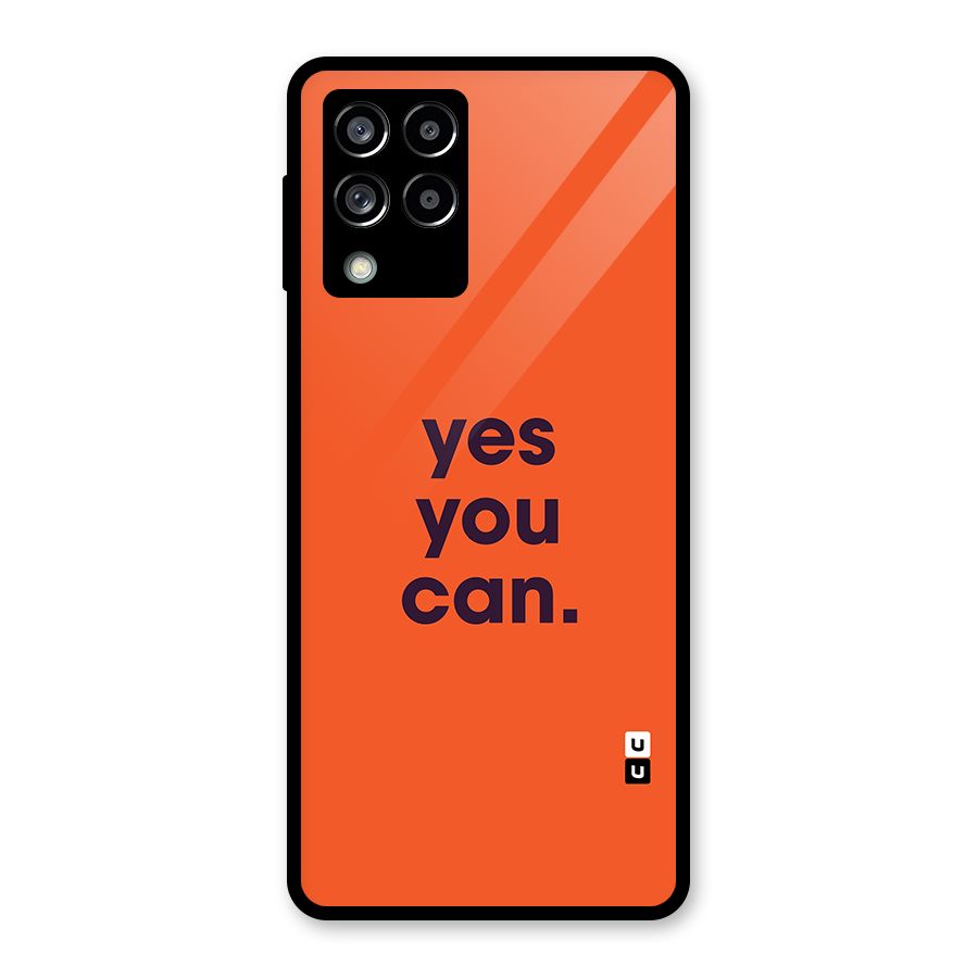 Yes You Can Minimal Typography Glass Back Case for Galaxy M53 5G
