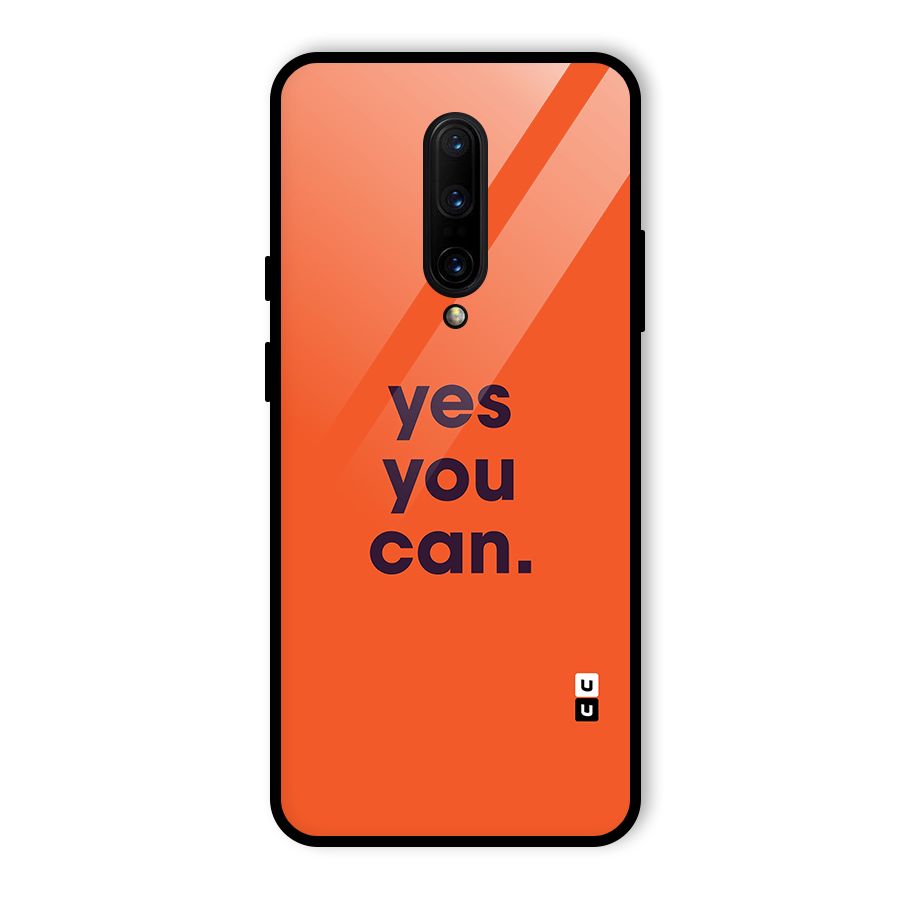 Yes You Can Minimal Typography Glass Back Case for OnePlus 7 Pro