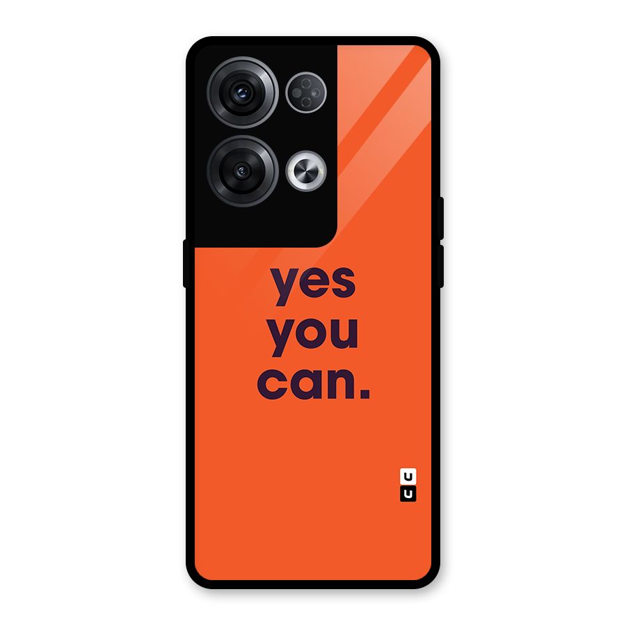 Yes You Can Minimal Typography Glass Back Case for Oppo Reno8 Pro 5G
