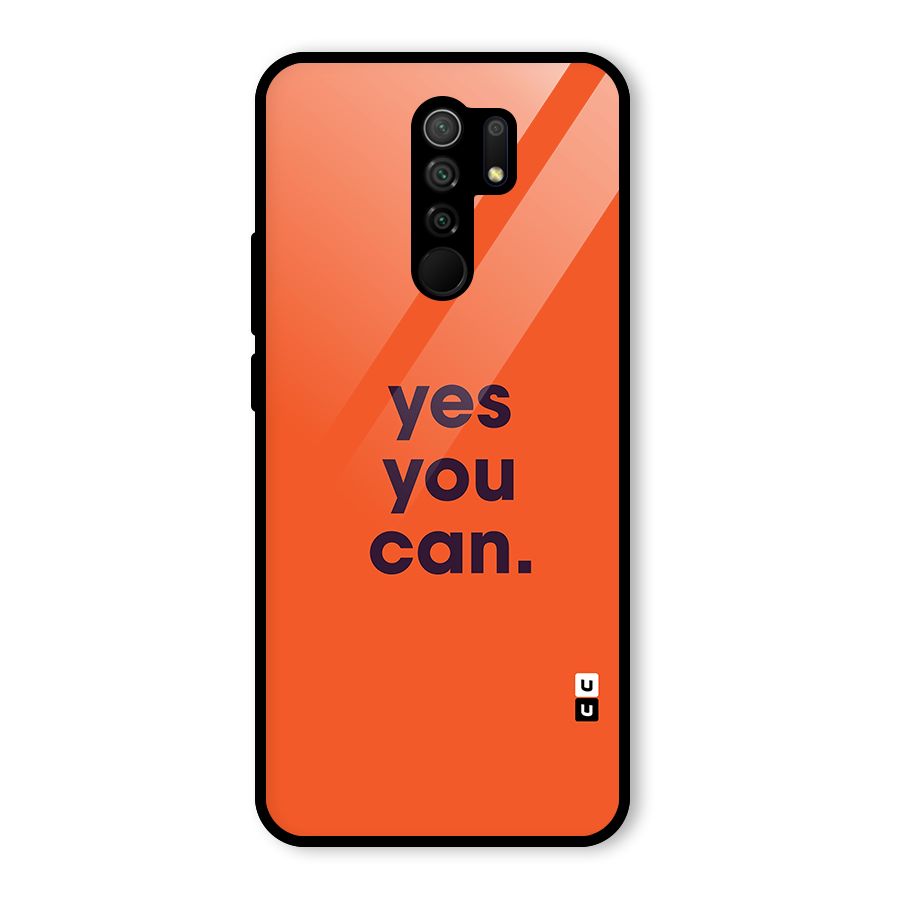 Yes You Can Minimal Typography Glass Back Case for Poco M2