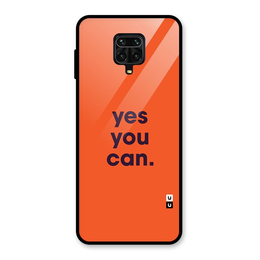 Yes You Can Minimal Typography Glass Back Case for Redmi Note 10 Lite