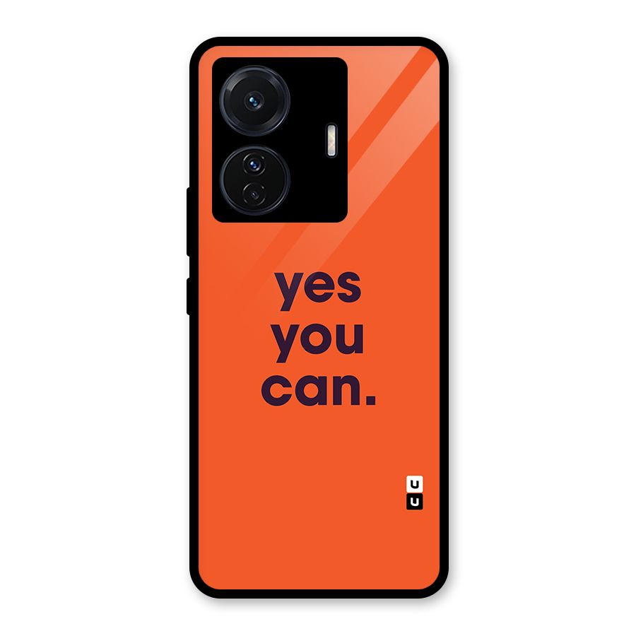 Yes You Can Minimal Typography Glass Back Case for Vivo T1 Pro