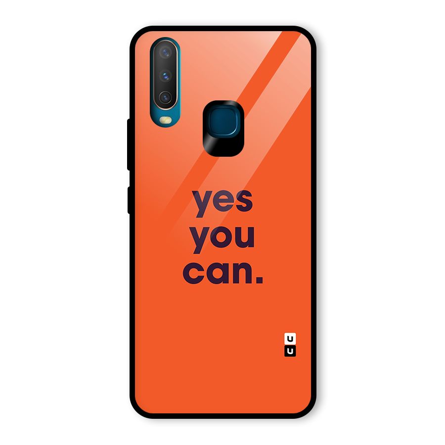 Yes You Can Minimal Typography Glass Back Case for Vivo U10