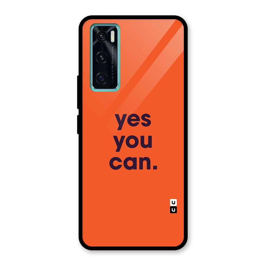 Yes You Can Minimal Typography Glass Back Case for Vivo V20 SE