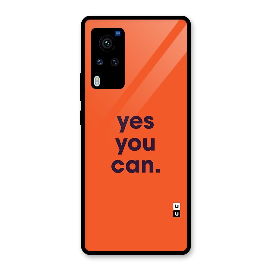 Yes You Can Minimal Typography Glass Back Case for Vivo X60 Pro