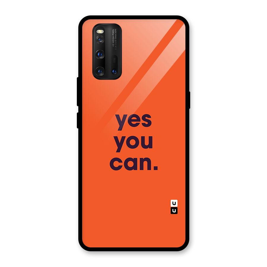 Yes You Can Minimal Typography Glass Back Case for Vivo iQOO 3