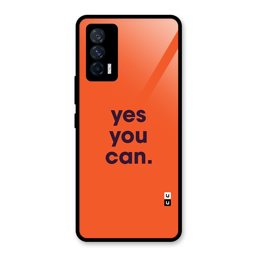 Yes You Can Minimal Typography Glass Back Case for Vivo iQOO 7 5G