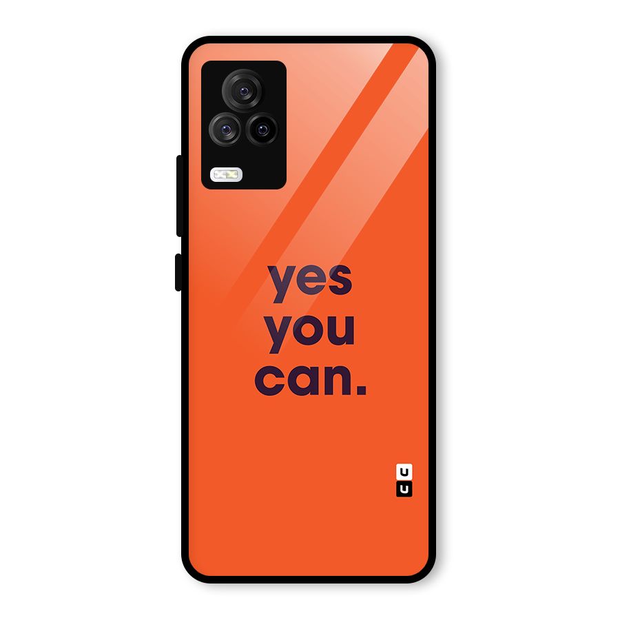 Yes You Can Minimal Typography Glass Back Case for Vivo iQOO 7 Legend 5G