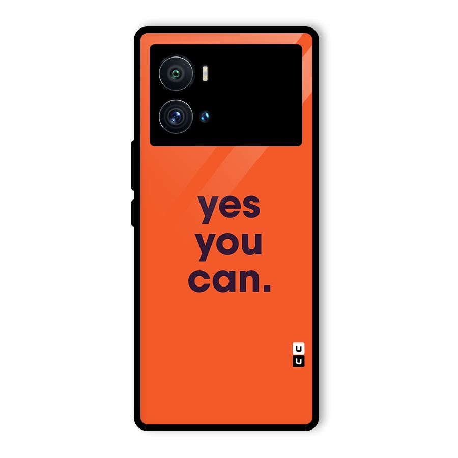 Yes You Can Minimal Typography Glass Back Case for Vivo iQOO 9 Pro