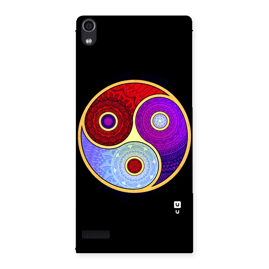 Yin Yang Mandala Design Back Case for Ascend P6
