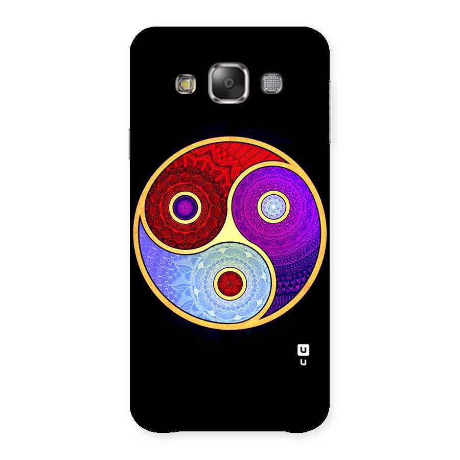 Yin Yang Mandala Design Back Case for Galaxy E7