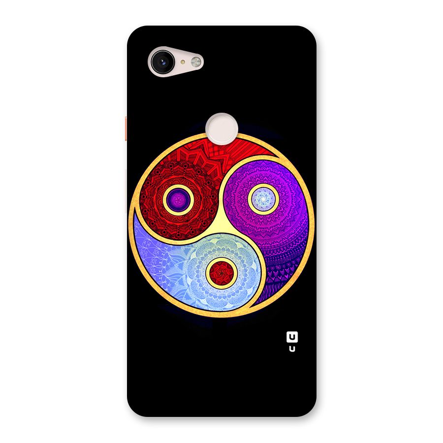 Yin Yang Mandala Design Back Case for Google Pixel 3 XL