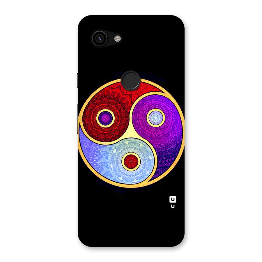 Yin Yang Mandala Design Back Case for Google Pixel 3a