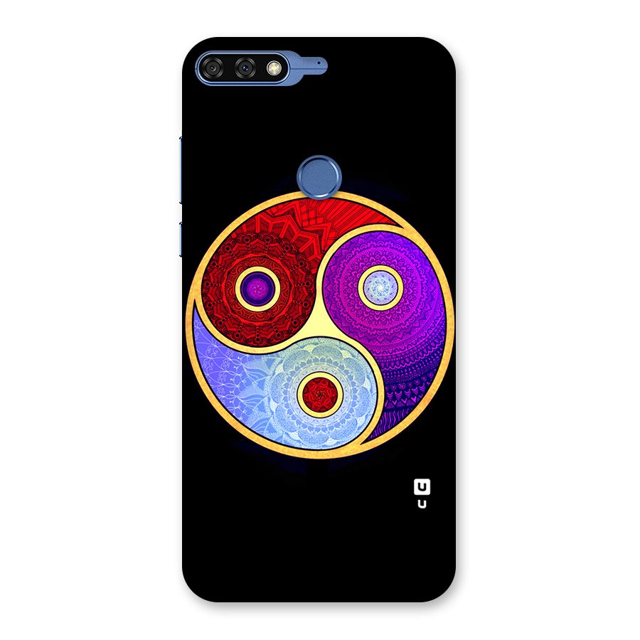 Yin Yang Mandala Design Back Case for Honor 7C