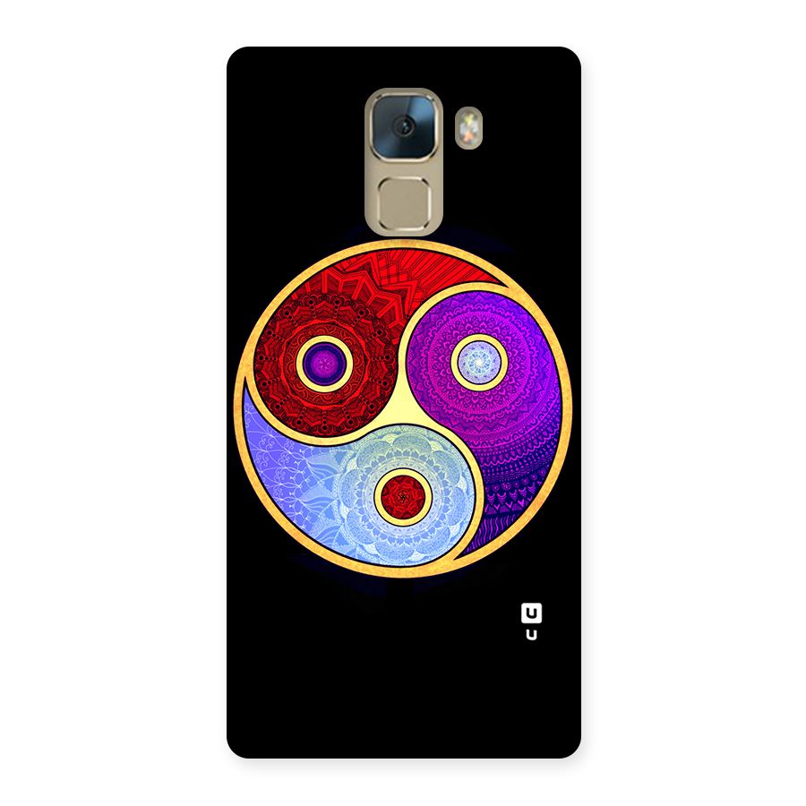 Yin Yang Mandala Design Back Case for Huawei Honor 7
