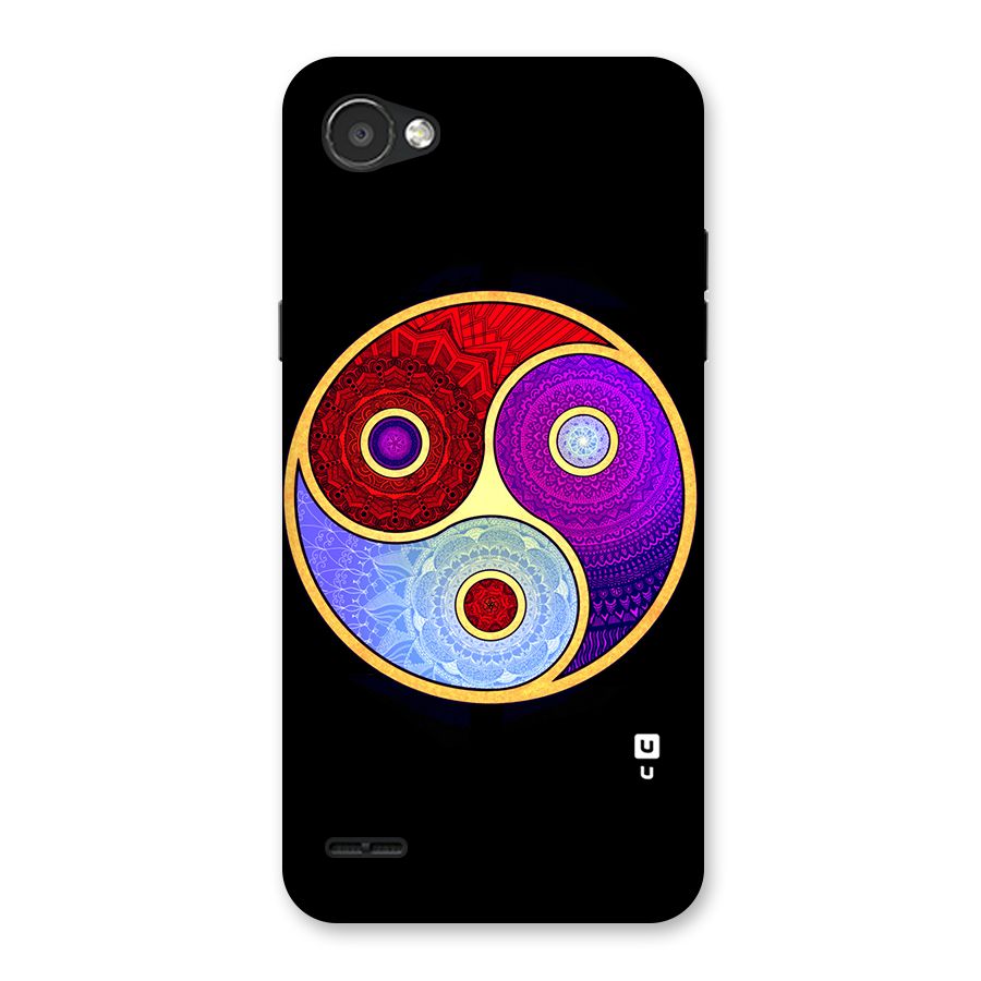 Yin Yang Mandala Design Back Case for LG Q6