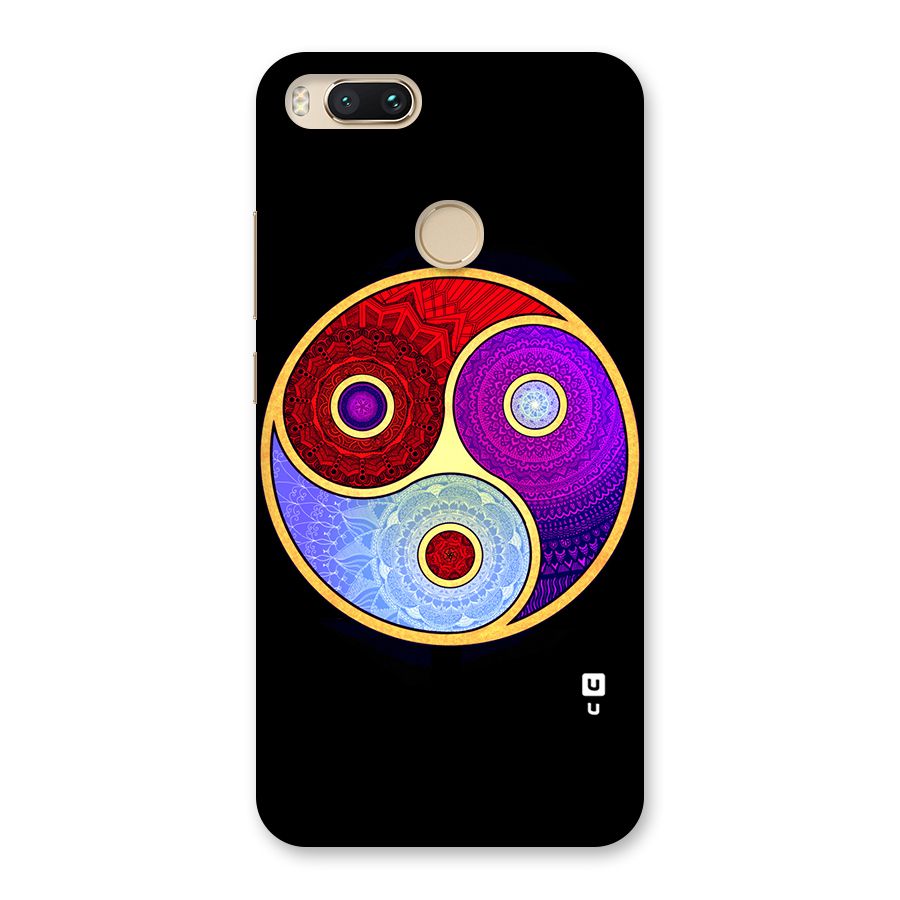 Yin Yang Mandala Design Back Case for Mi A1