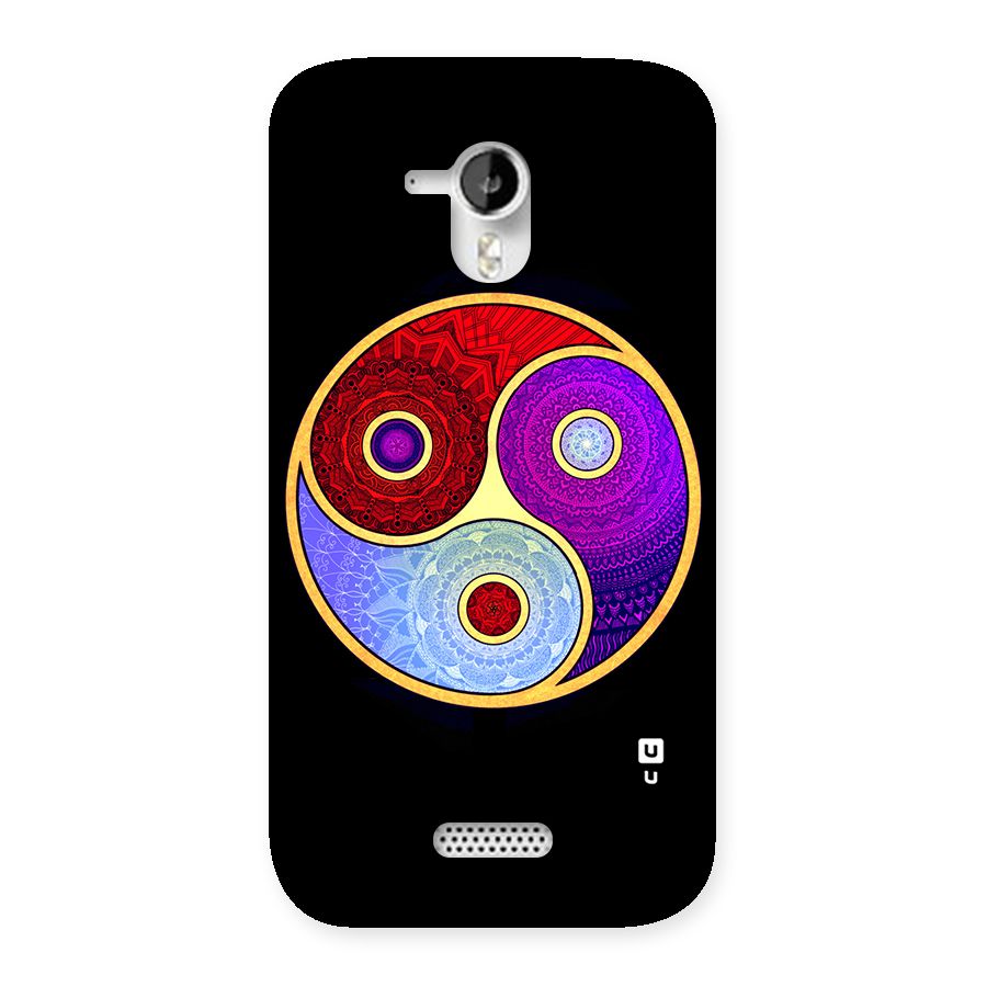 Yin Yang Mandala Design Back Case for Micromax Canvas HD A116
