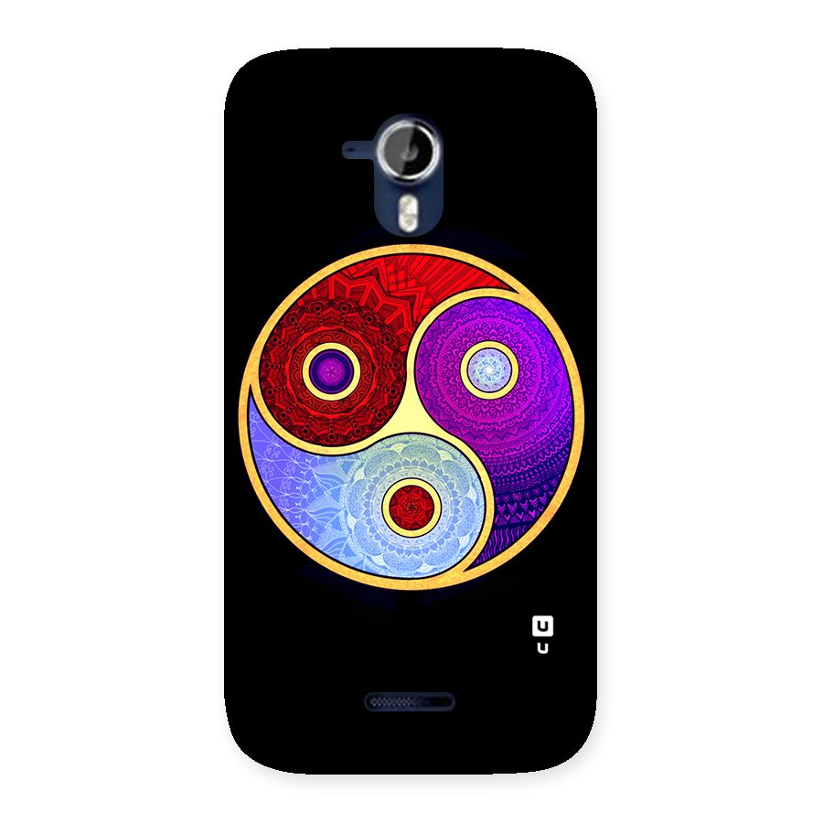 Yin Yang Mandala Design Back Case for Micromax Canvas Magnus A117