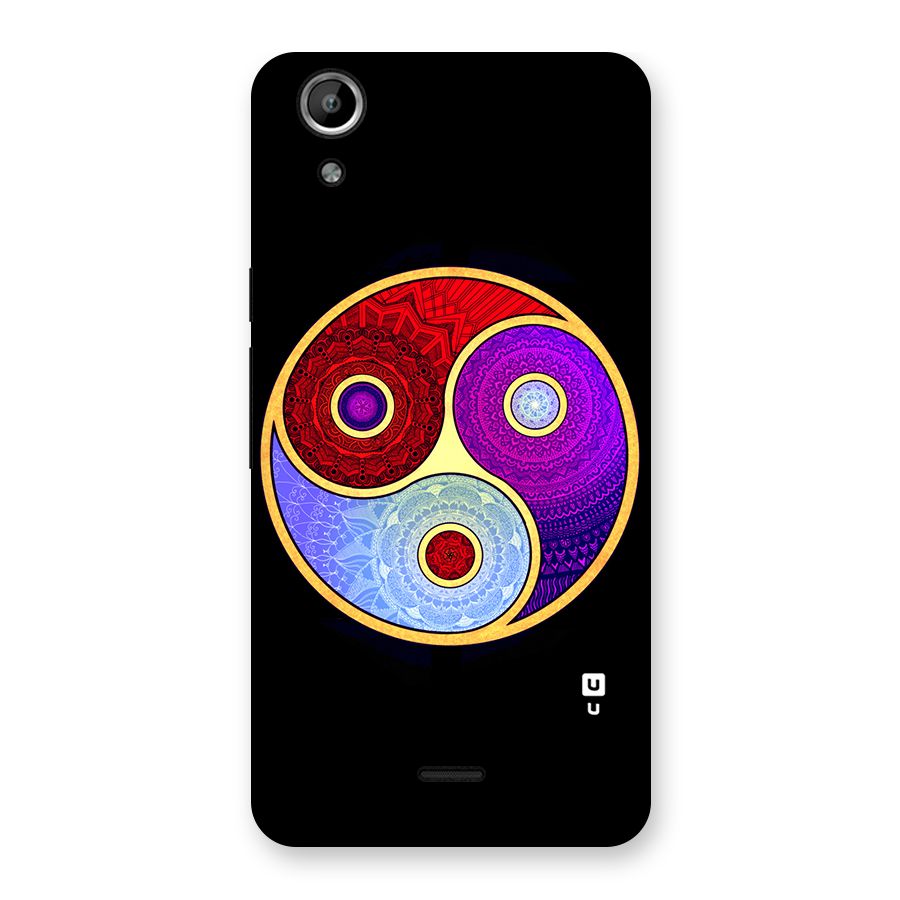 Yin Yang Mandala Design Back Case for Micromax Canvas Selfie Lens Q345