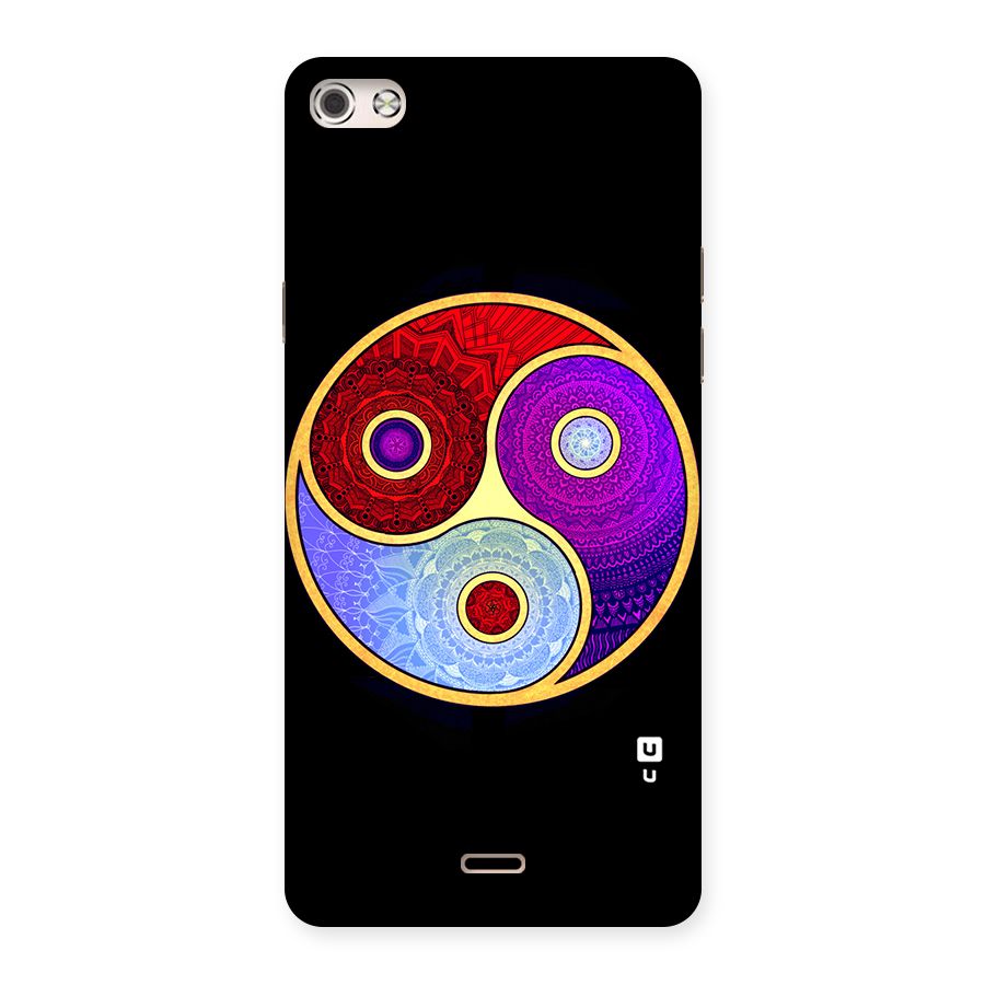 Yin Yang Mandala Design Back Case for Micromax Canvas Silver 5