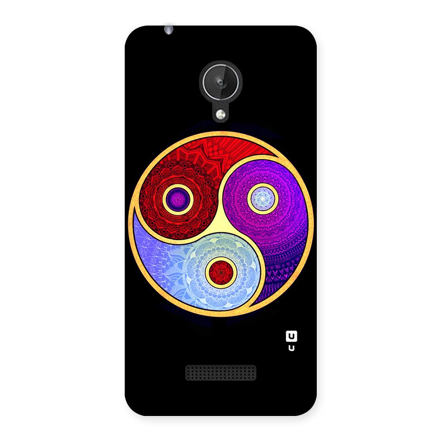 Yin Yang Mandala Design Back Case for Micromax Canvas Spark Q380
