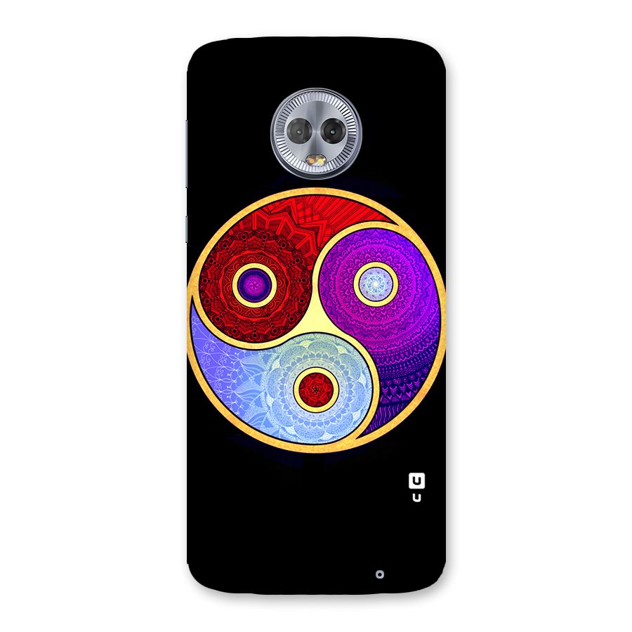 Yin Yang Mandala Design Back Case for Moto G6 Plus