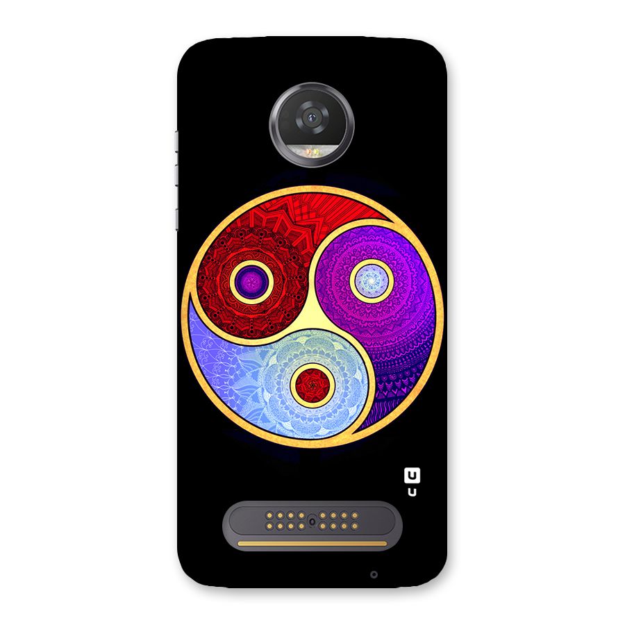 Yin Yang Mandala Design Back Case for Moto Z2 Play
