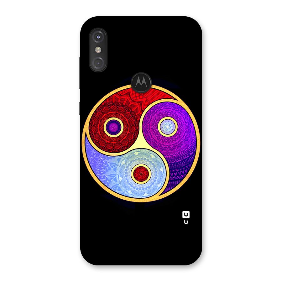 Yin Yang Mandala Design Back Case for Motorola One Power