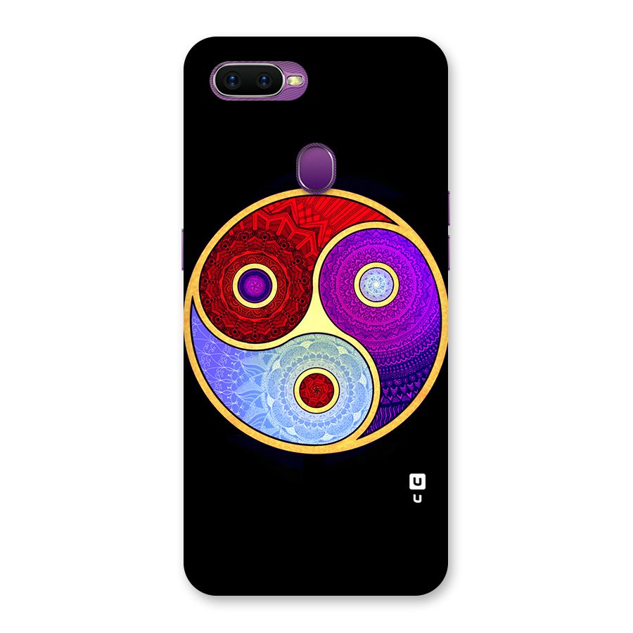 Yin Yang Mandala Design Back Case for Oppo F9