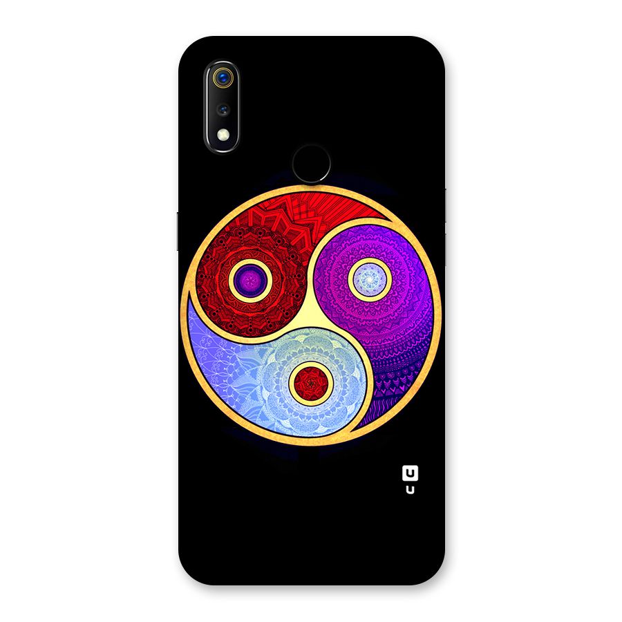 Yin Yang Mandala Design Back Case for Realme 3