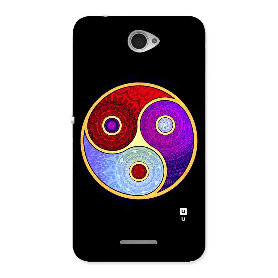 Yin Yang Mandala Design Back Case for Sony Xperia E4
