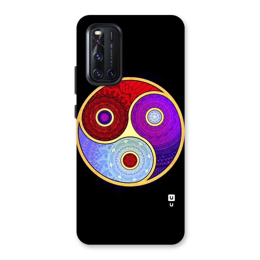 Yin Yang Mandala Design Back Case for Vivo V19