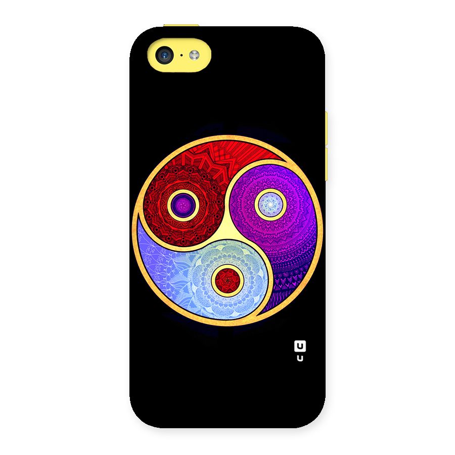 Yin Yang Mandala Design Back Case for iPhone 5C