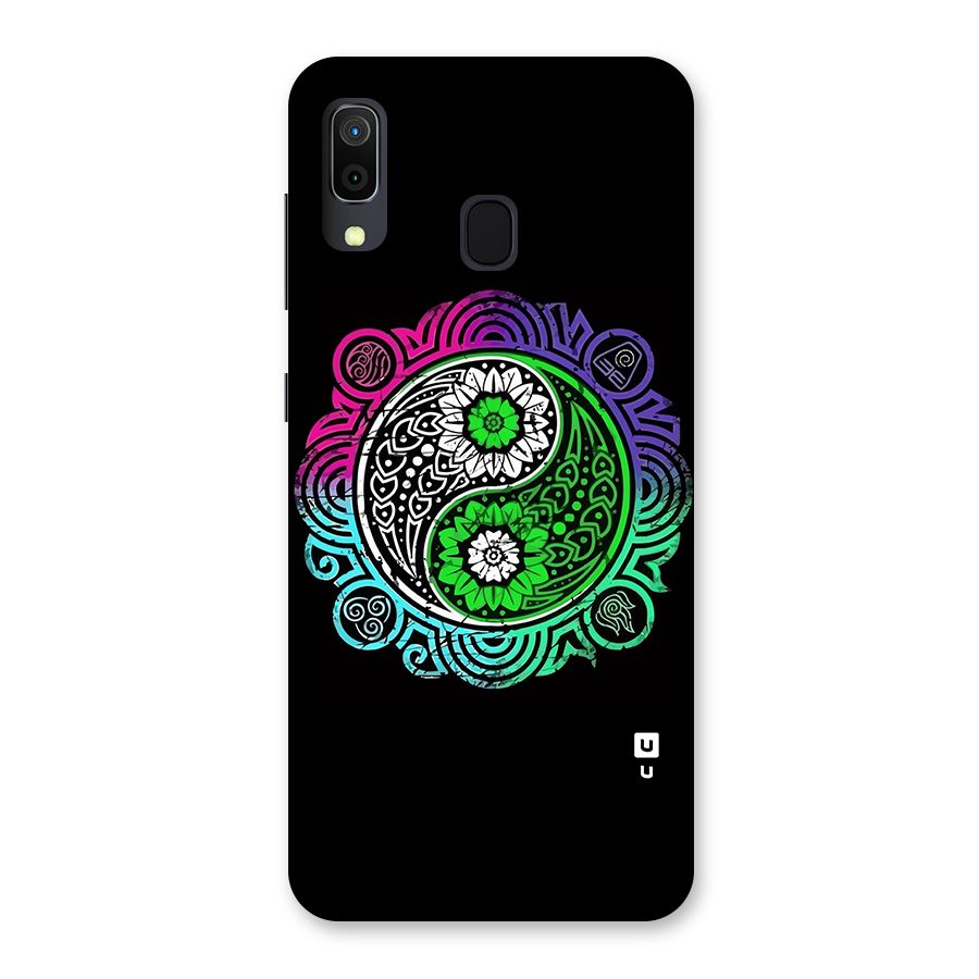 Yin and Yang Colorful Mandala Back Case for Galaxy A20
