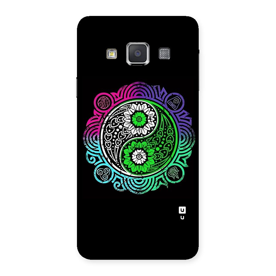 Yin and Yang Colorful Mandala Back Case for Galaxy A3