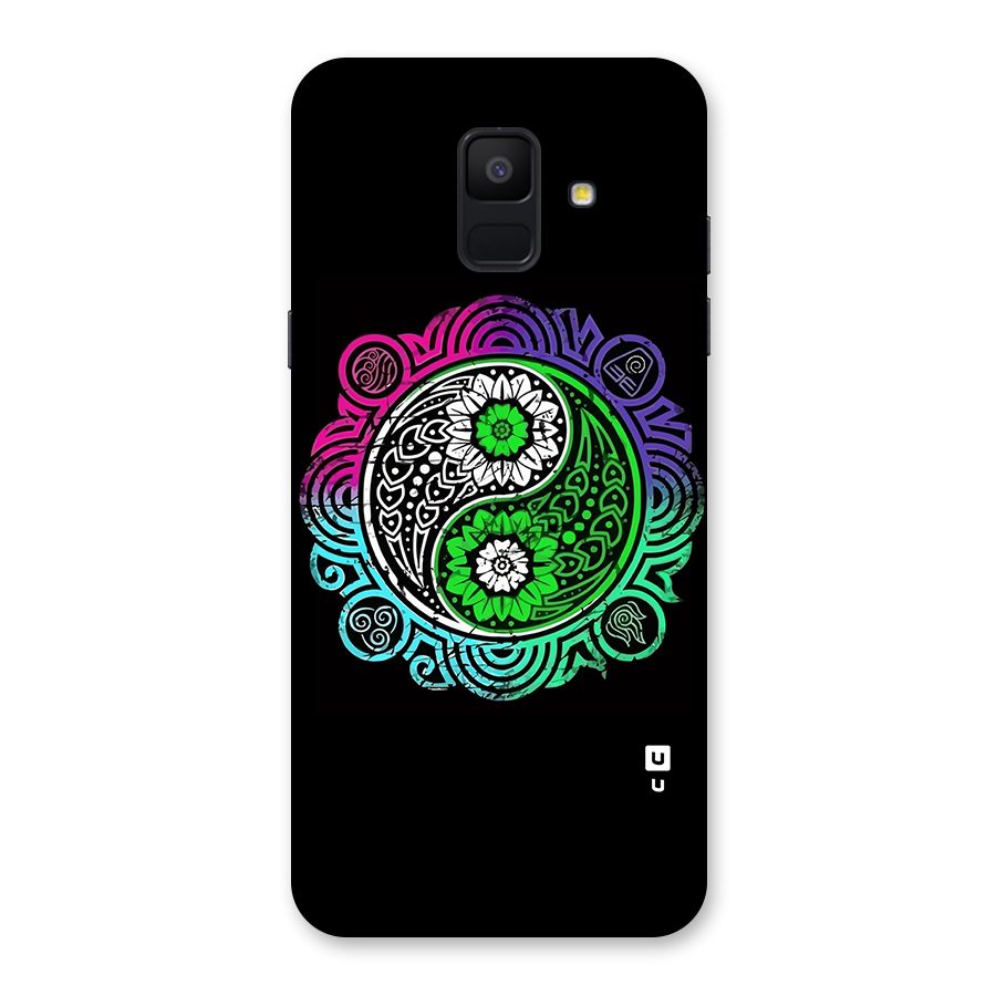 Yin and Yang Colorful Mandala Back Case for Galaxy A6 (2018)