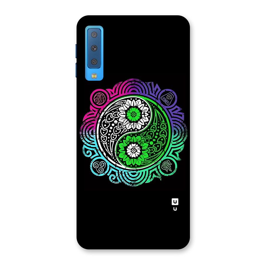 Yin and Yang Colorful Mandala Back Case for Galaxy A7 (2018)