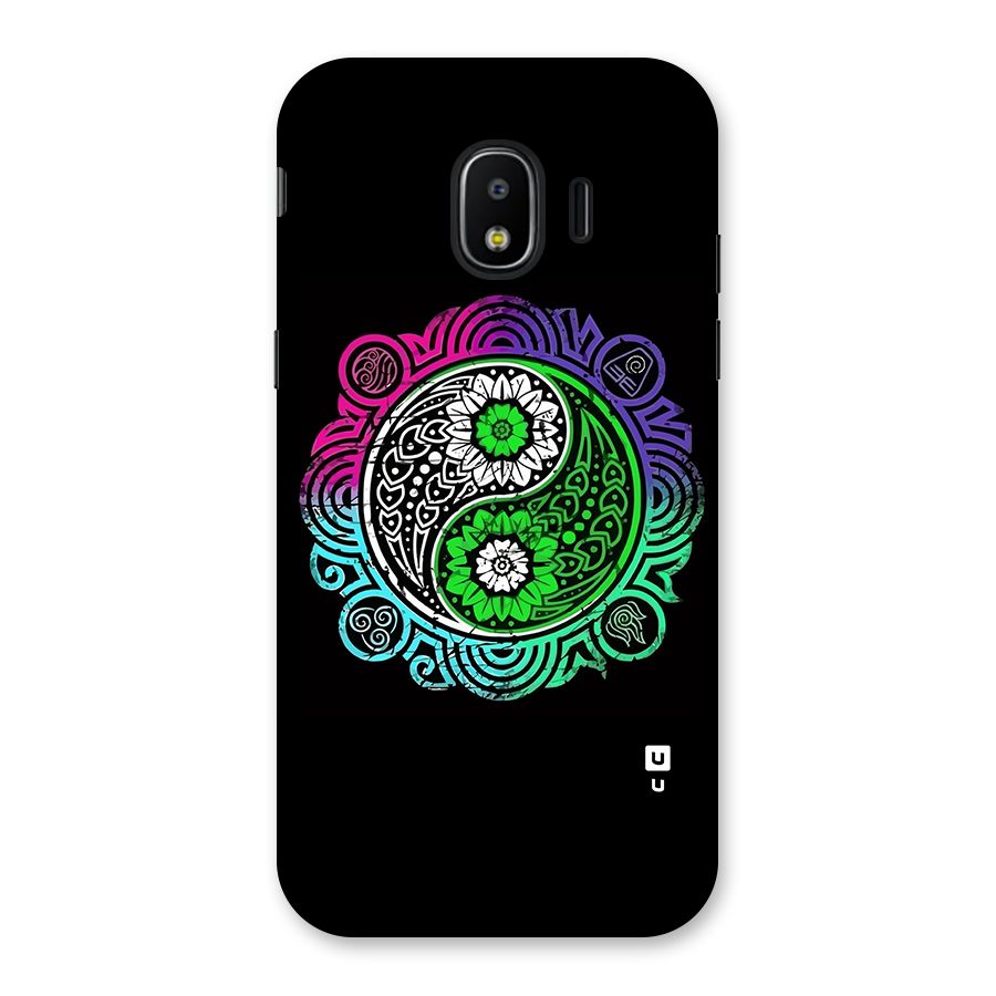 Yin and Yang Colorful Mandala Back Case for Galaxy J2 Pro 2018