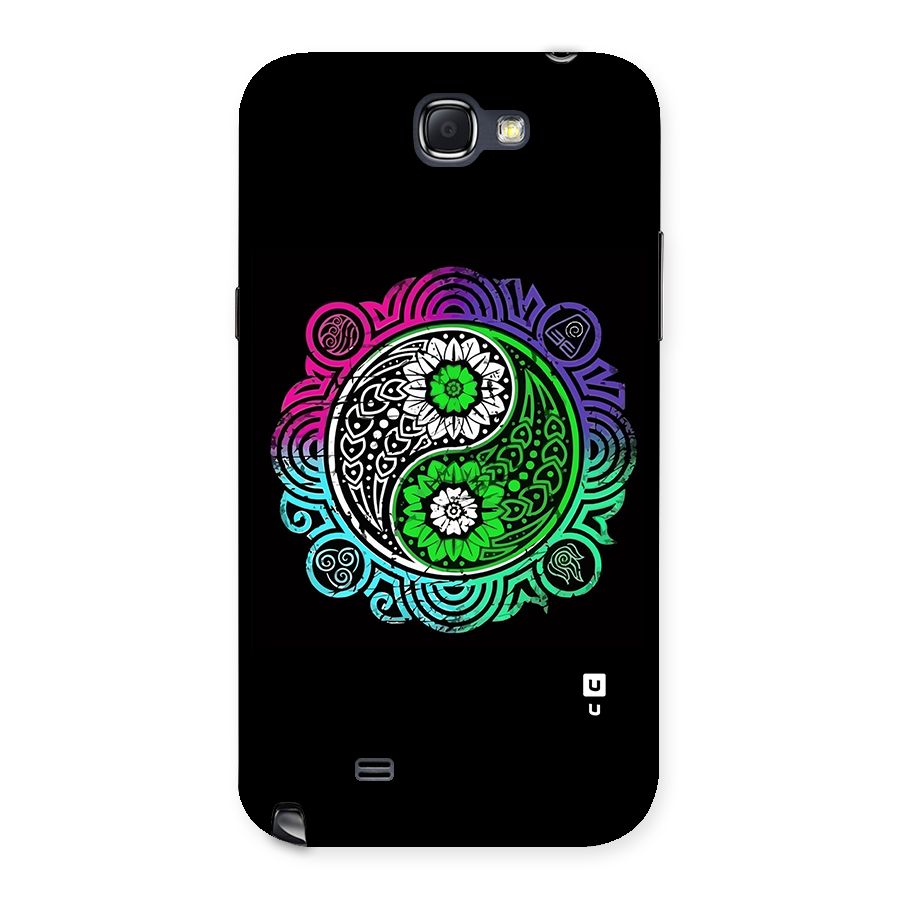 Yin and Yang Colorful Mandala Back Case for Galaxy Note 2
