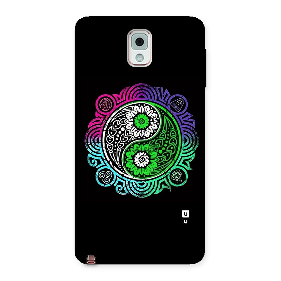 Yin and Yang Colorful Mandala Back Case for Galaxy Note 3